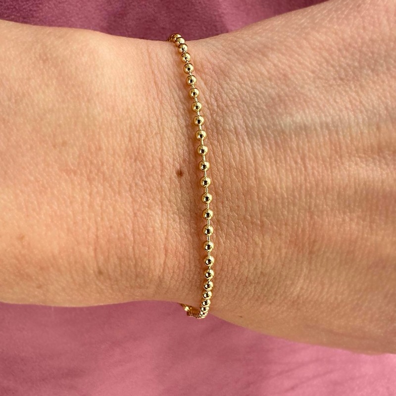 Kuglekæde armbånd i 14 kt guld - SPAR 10%
